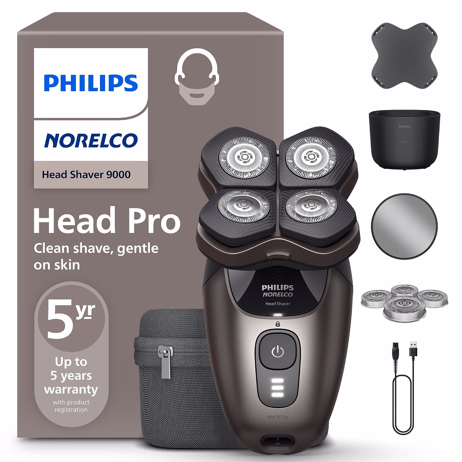 Philips Norelco Head Shaver Pro 9000 Series HS9980/40 — фото 1