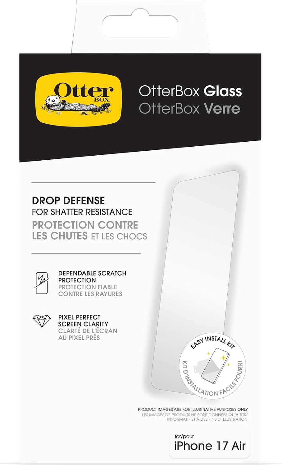 OtterBox iPhone Air Shatter Resistant Glass Screen Protector — фото 1