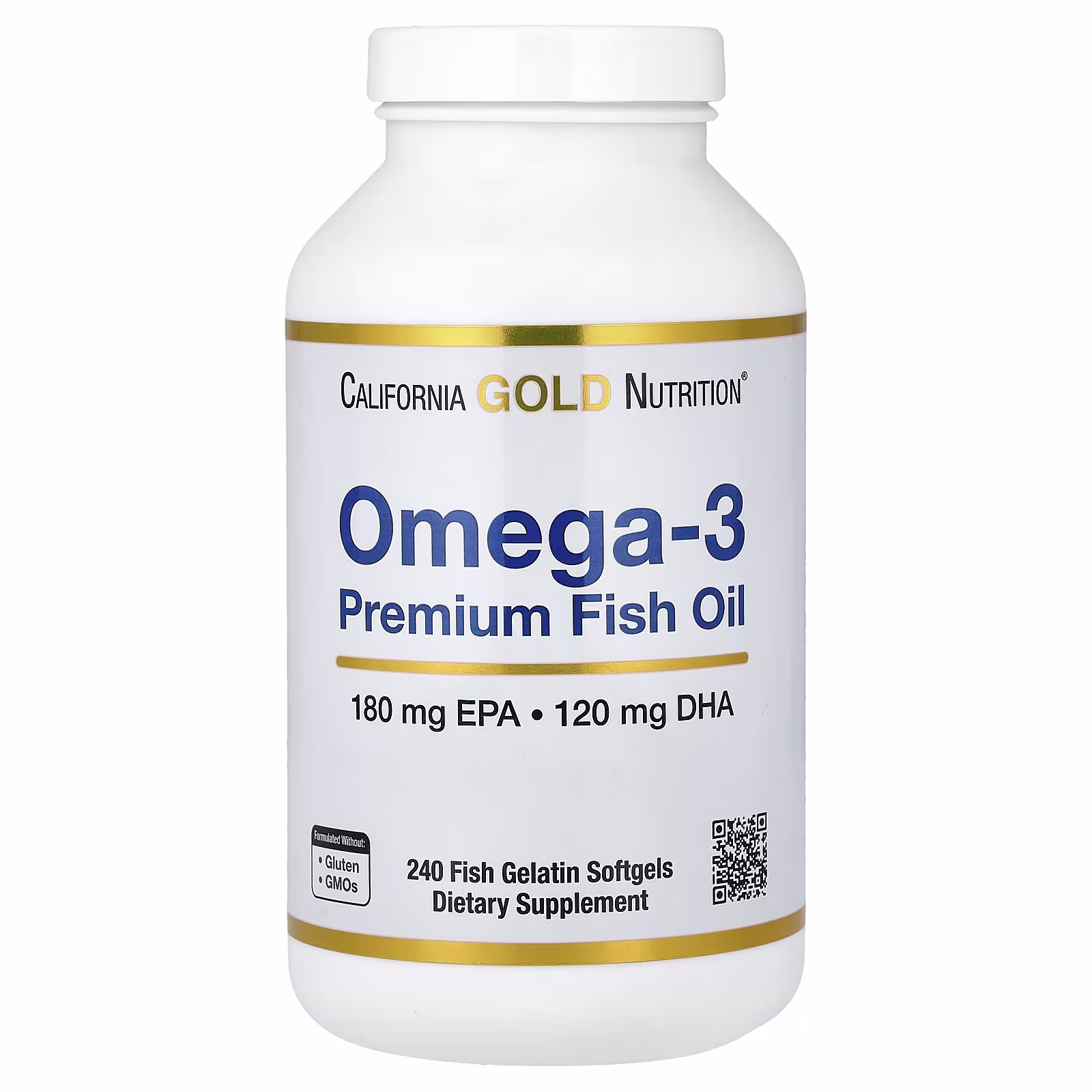 California Gold Nutrition Omega-3 Premium Fish Oil 1100mg 240 Softgels — фото 1