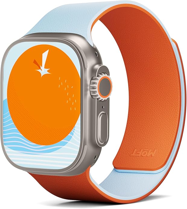 MOFT Snap Duo Watch Bands Compatible with Apple Watch 46mm Wake Orange x Swell Blue — фото 1
