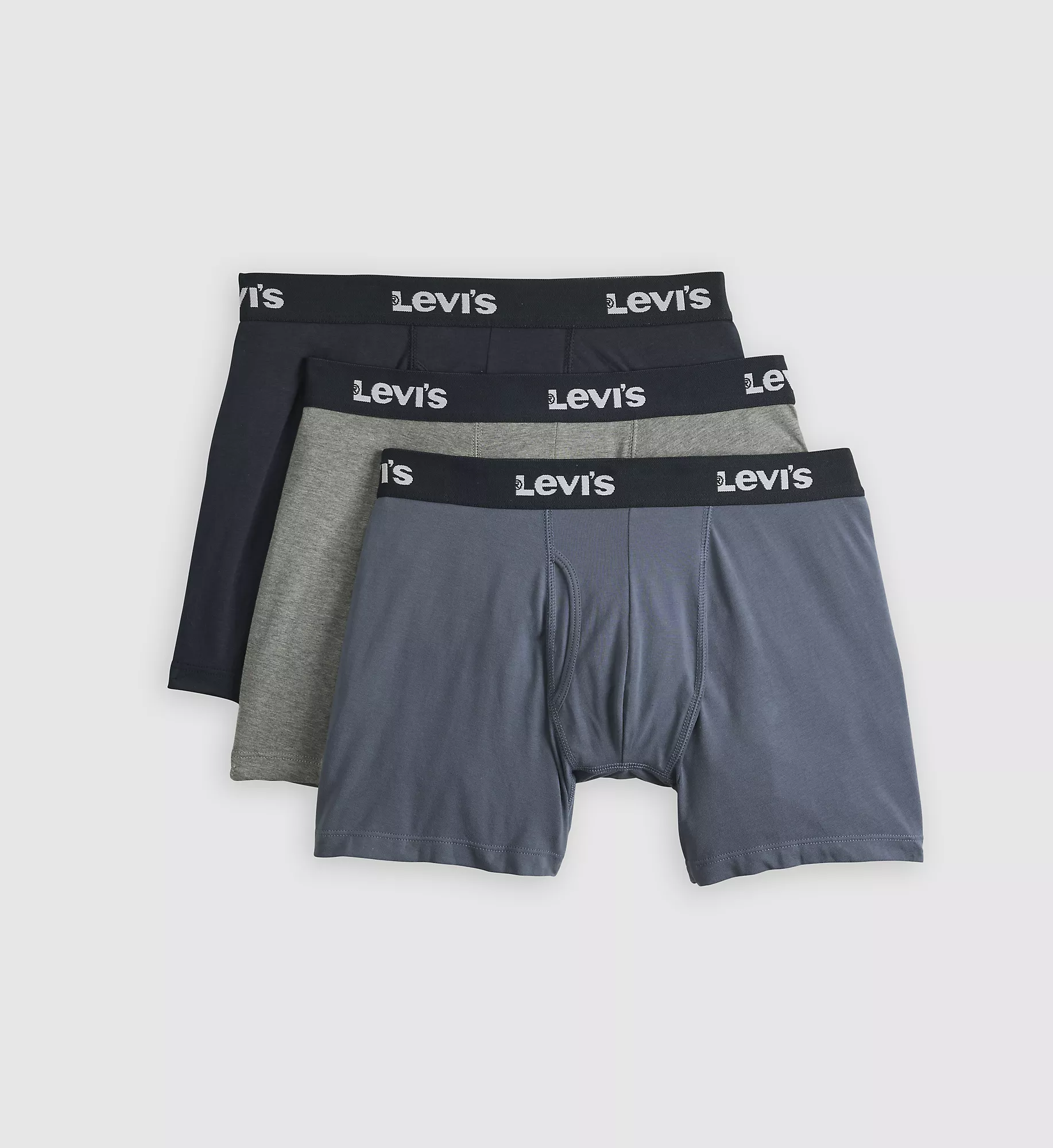 LEVIS MEN Solid Basic Boxer Briefs (3-Pack) size S — фото 1